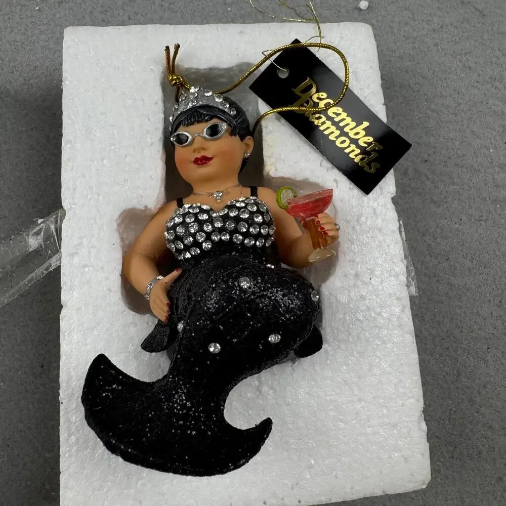 December Diamonds Margarita Diamond Mermaid Ornament 2010 Limited Production VTG